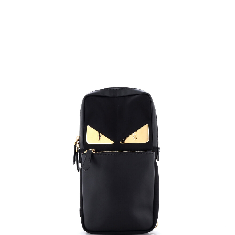 Fendi Medium Monster Sling Bag Nylon and Leather